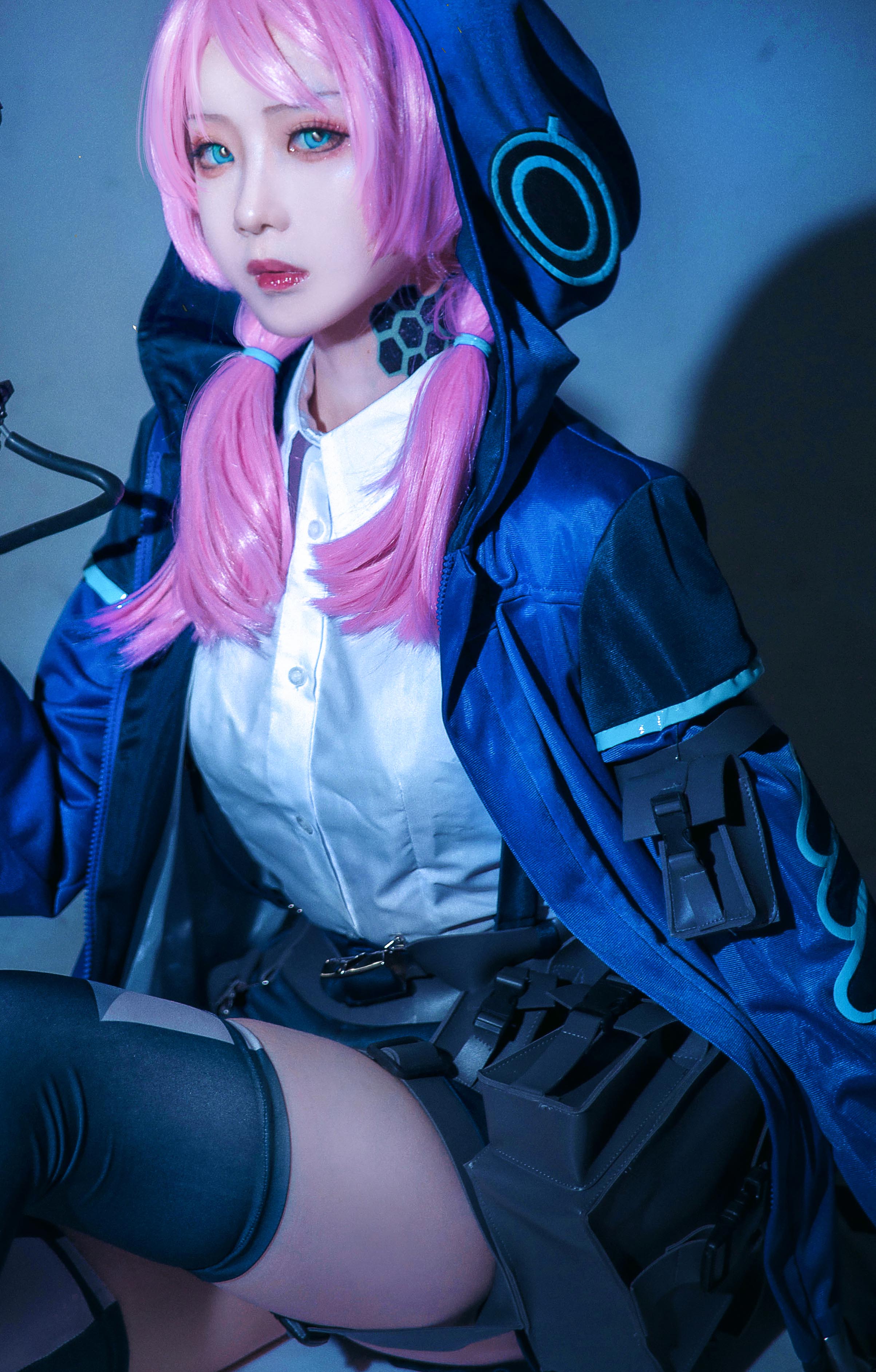 蓝毒cos服 蓝毒精二cos服明日方舟cos服蓝毒cospaly服 外套 瓶子6个