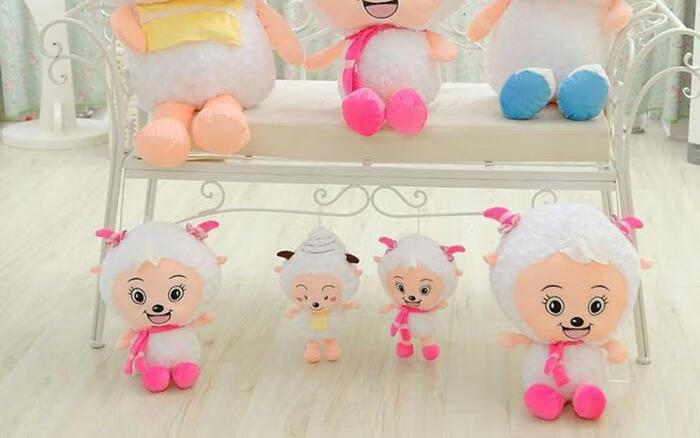 喜羊羊玩偶摆件喜洋洋毛绒玩具喜羊羊与灰太狼公仔玩偶六一生日礼物