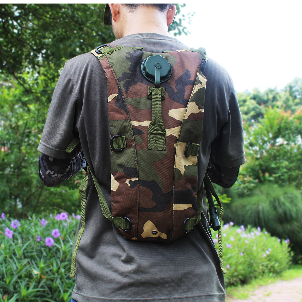 洛凌3l战术水袋大容量单兵登山沙漠水囊饮水户外便携徒步水袋背包