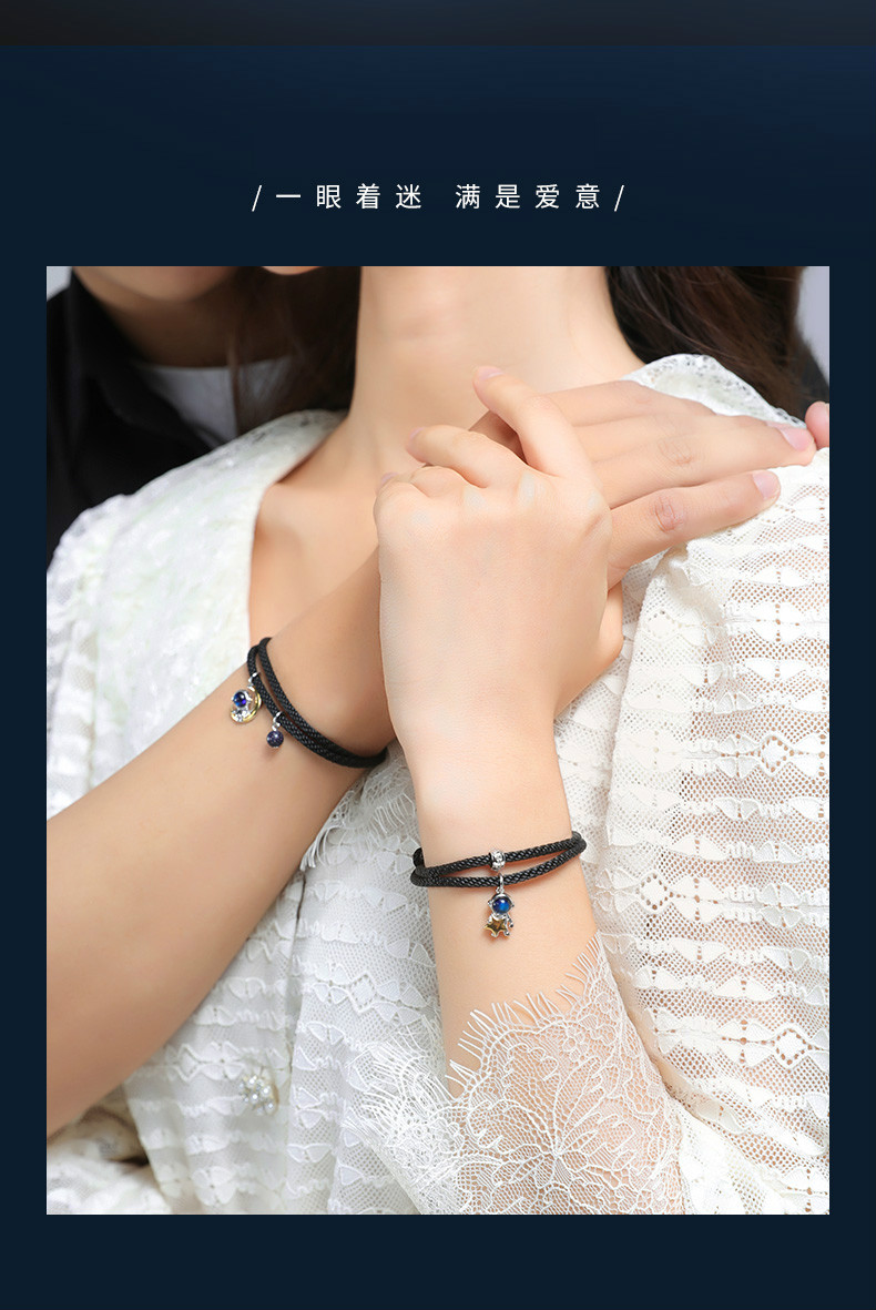 宇航员情侣手链女男一对款小众设计感七夕情人节礼物送女友宇航员手链