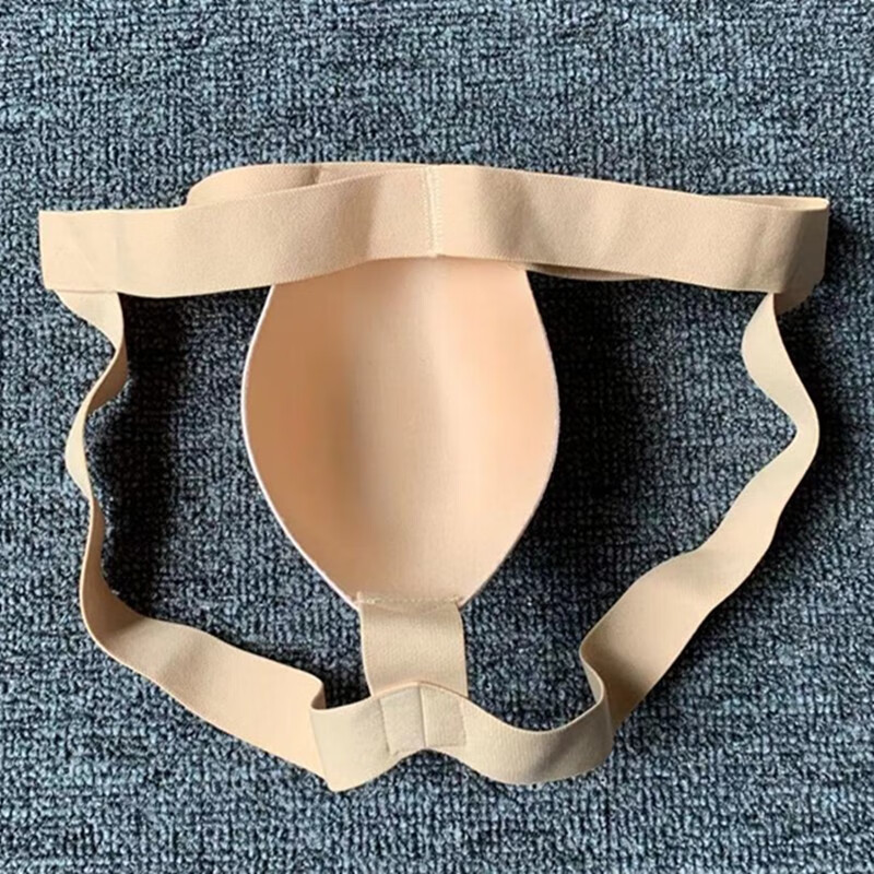 男士罩杯双带丁字内裤青年性感3d立体激凸显大内裤泳裤垫片护垫肤色m
