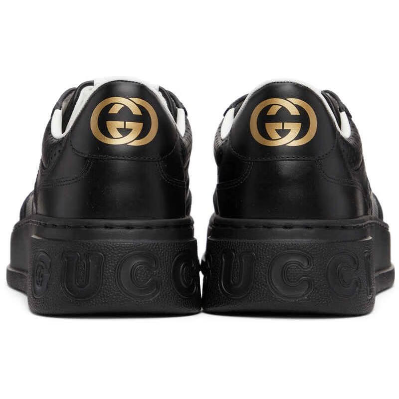 古驰gucci运动鞋男士奢侈品gucci黑色ggembossed运动鞋1000blackblack
