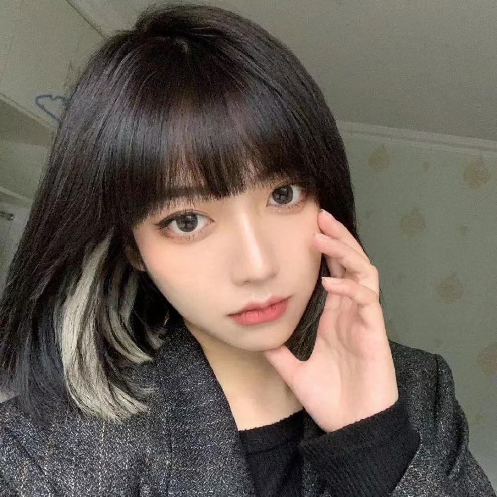 挂耳染海洋蓝染发剂超显白樱花粉脏橘灰女生潮色染发膏湄拉红褪色膏