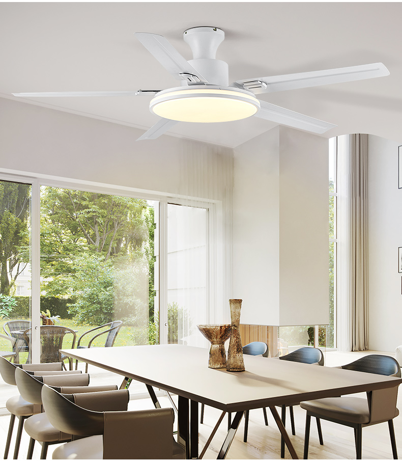 韩御餐厅风扇灯客厅吊扇灯饭厅电扇带灯吊扇电风扇灯灯扇一体带电灯扇