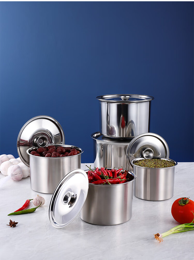调料缸304不锈钢油辣子装猪油罐盛油容器饭店调料味盅油盆缸家用加厚