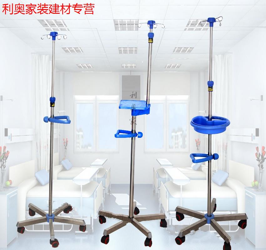 输液泵架加厚不锈钢落地式可移动带轮架泵架a型