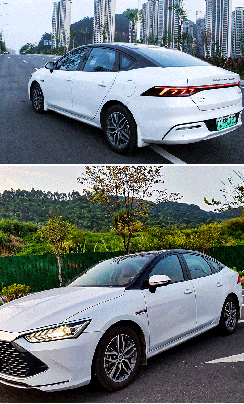 适用于 比亚迪秦plus车顶膜 秦dmi车身改装悬浮膜全景天窗亮黑pvc改色