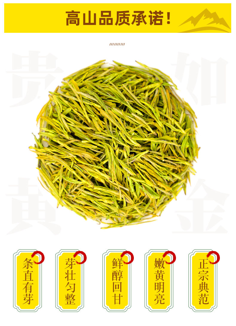 黄金芽白茶2021新茶高山绿茶正宗白茶批发礼盒黄金叶特级黄金芽250克