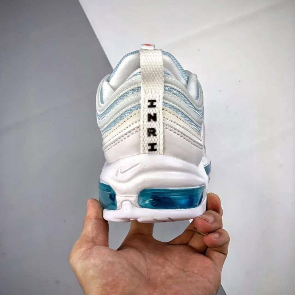 airmax97耶稣圣水万花筒银头全掌气垫跑步鞋921826101白橙圣水带配件