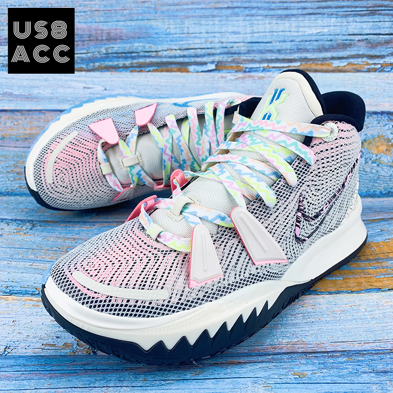 欧文7鞋带 us8acc彩色可爱复活节aj1拼接彩蛋af1马卡龙欧文7浅蓝粉