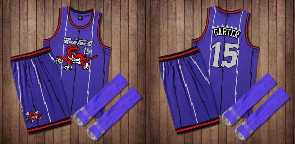 腾讯体育nba同款猛龙复古球衣麦迪伦纳德2篮球服套装学生卡特15