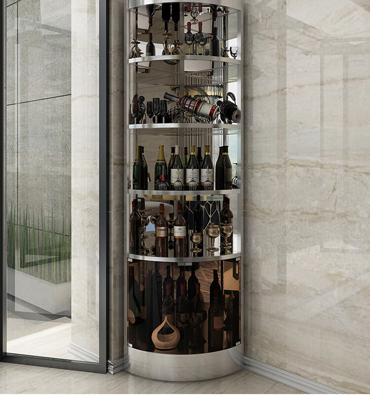 sivir角柜轻奢三角现代简约转角客厅靠墙不锈钢家用拐角落地小型墙角