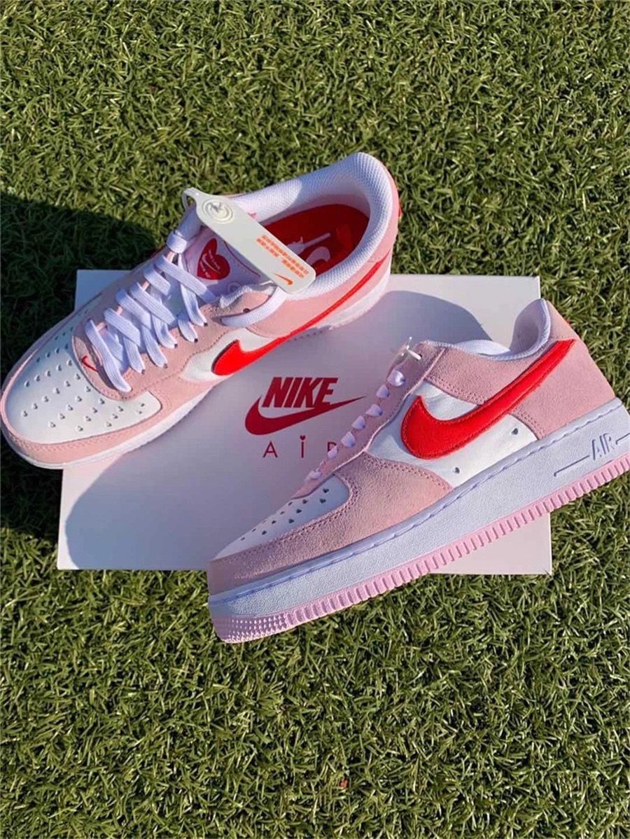 af1空军一号莆田纯原权志龙情人节低帮男女情侣休闲增高运动板鞋剪纸