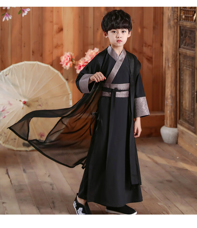 南糖三色古装少爷儿童汉服男童夏季薄款中国风小男孩唐装国学服公子装