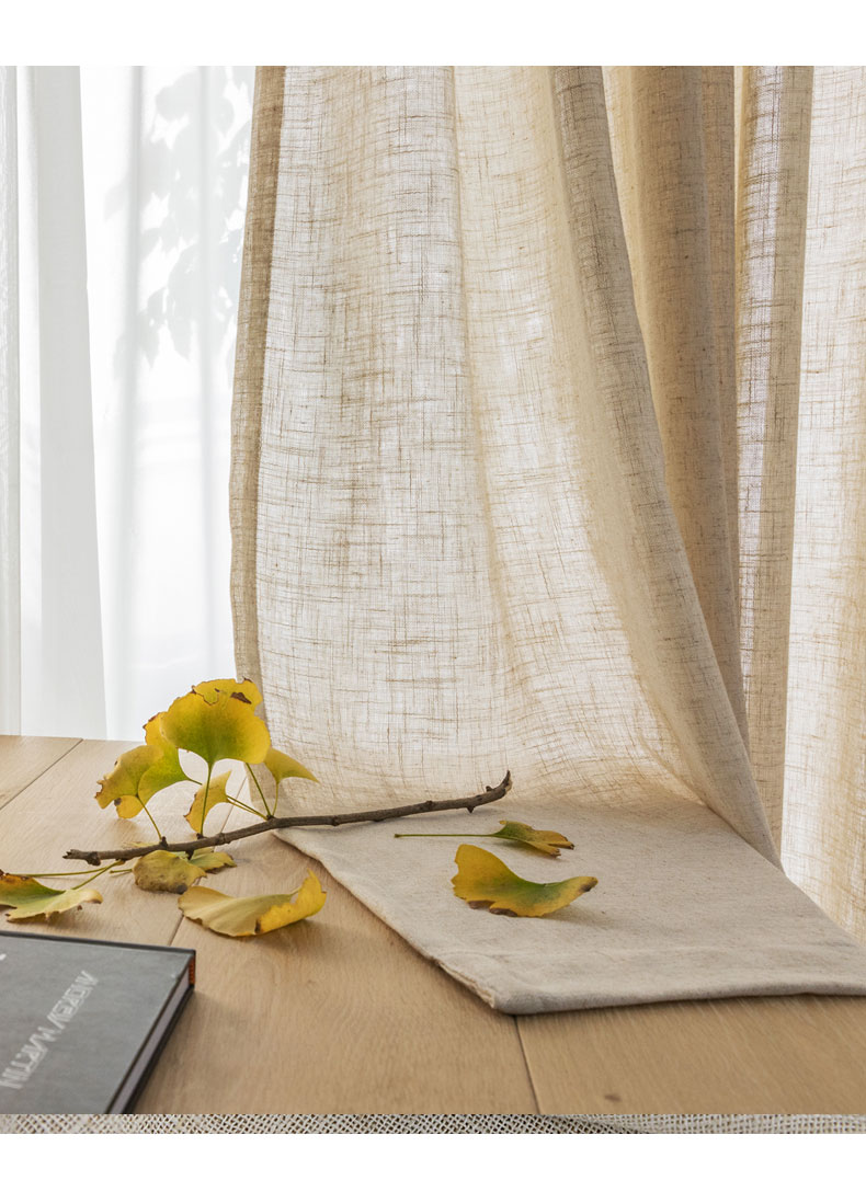 加厚--蓝色亚麻纱 定制魔术贴款【含2倍褶皱】【图片 价格