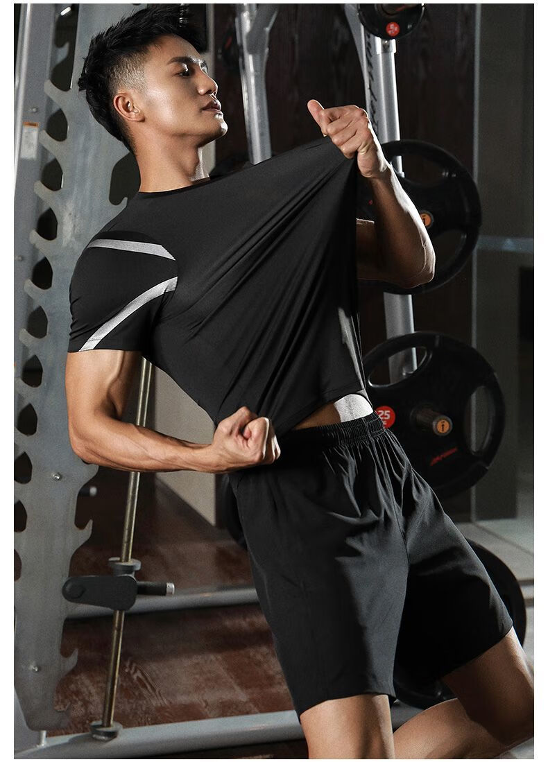 匹克(peak) 运动套装男女健身服运动服跑步服紧身 运动两件套(短 短)