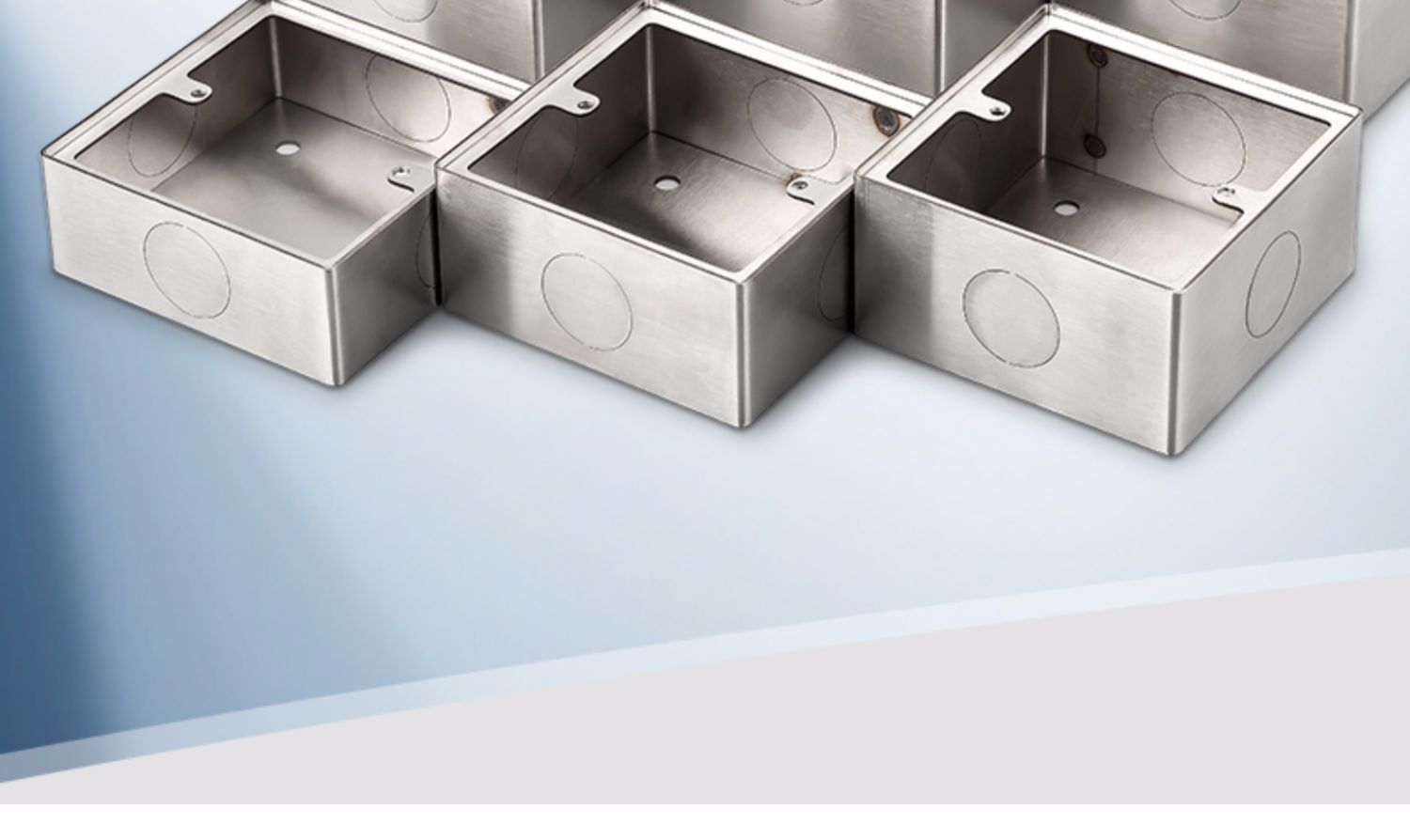 明装底盒86型不锈钢线盒超薄钢制接线盒插座盒子铁线盒明盒 86×86