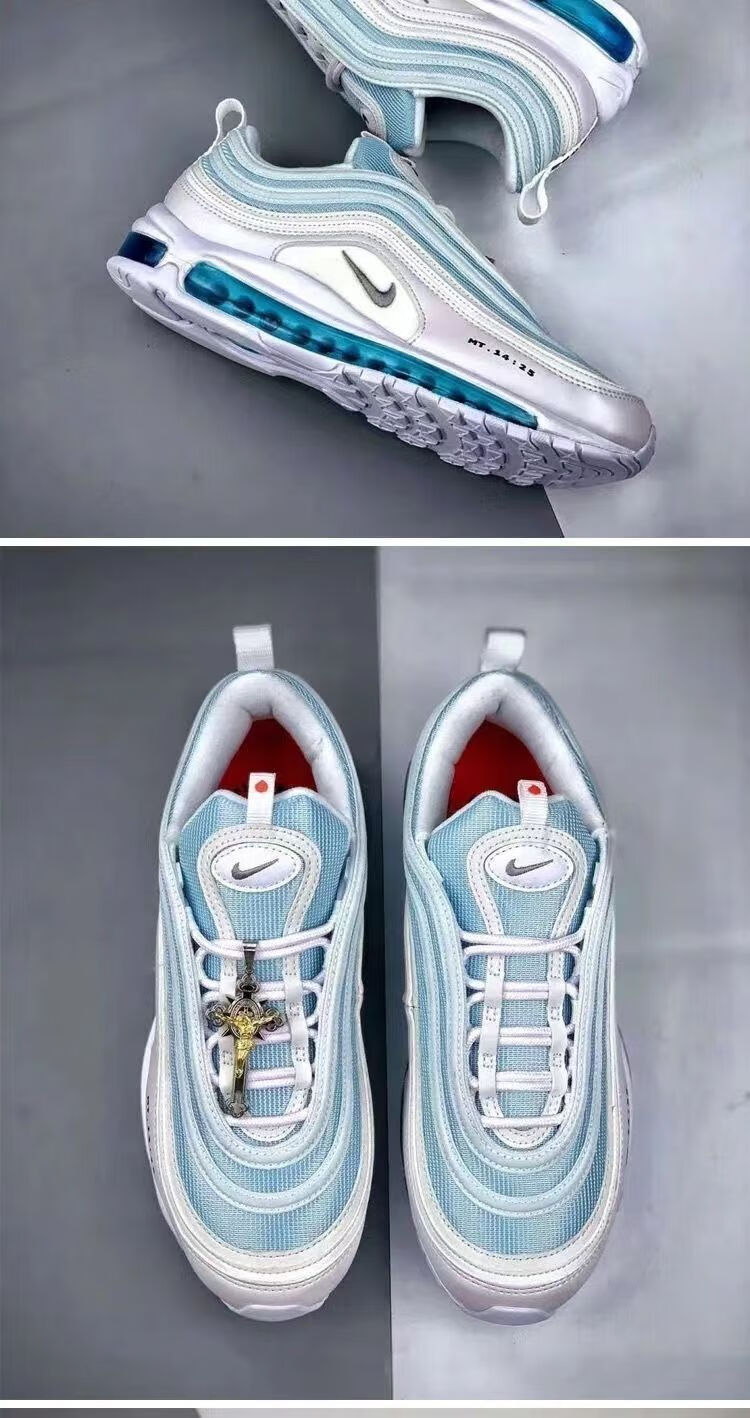 max 97头气垫跑步鞋全max97耶稣圣水笑脸男女运动鞋wonst max 97 纯黑