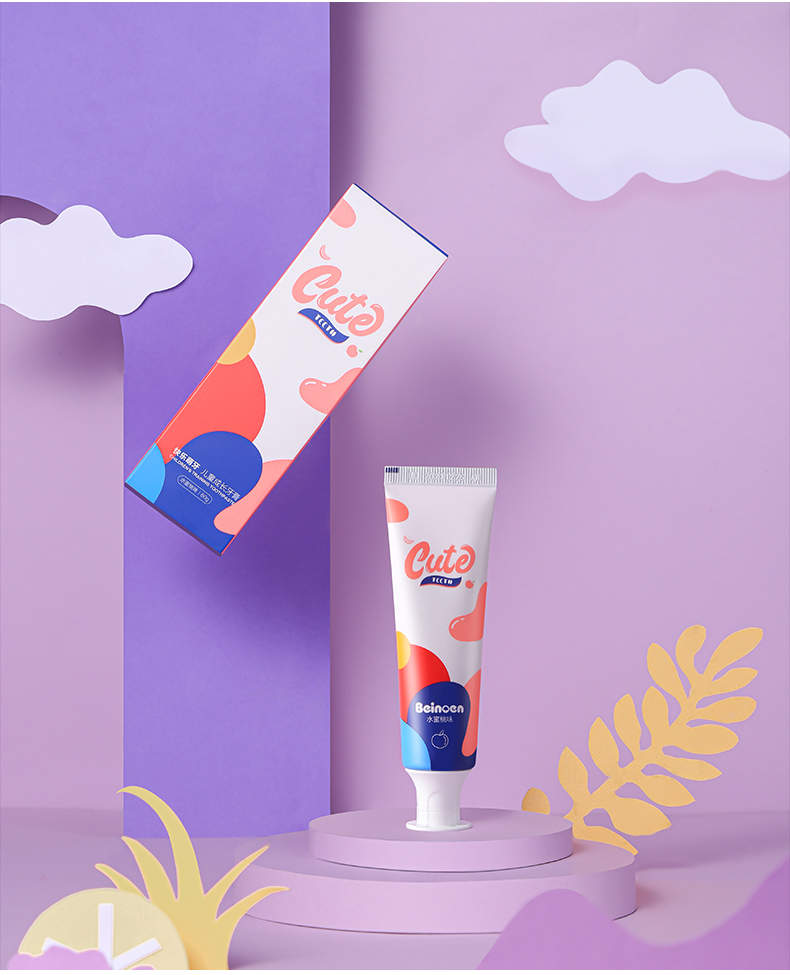 百诺恩beinoen快乐萌牙儿童成长牙膏312岁低氟果香牙膏60g氨基酸防蛀