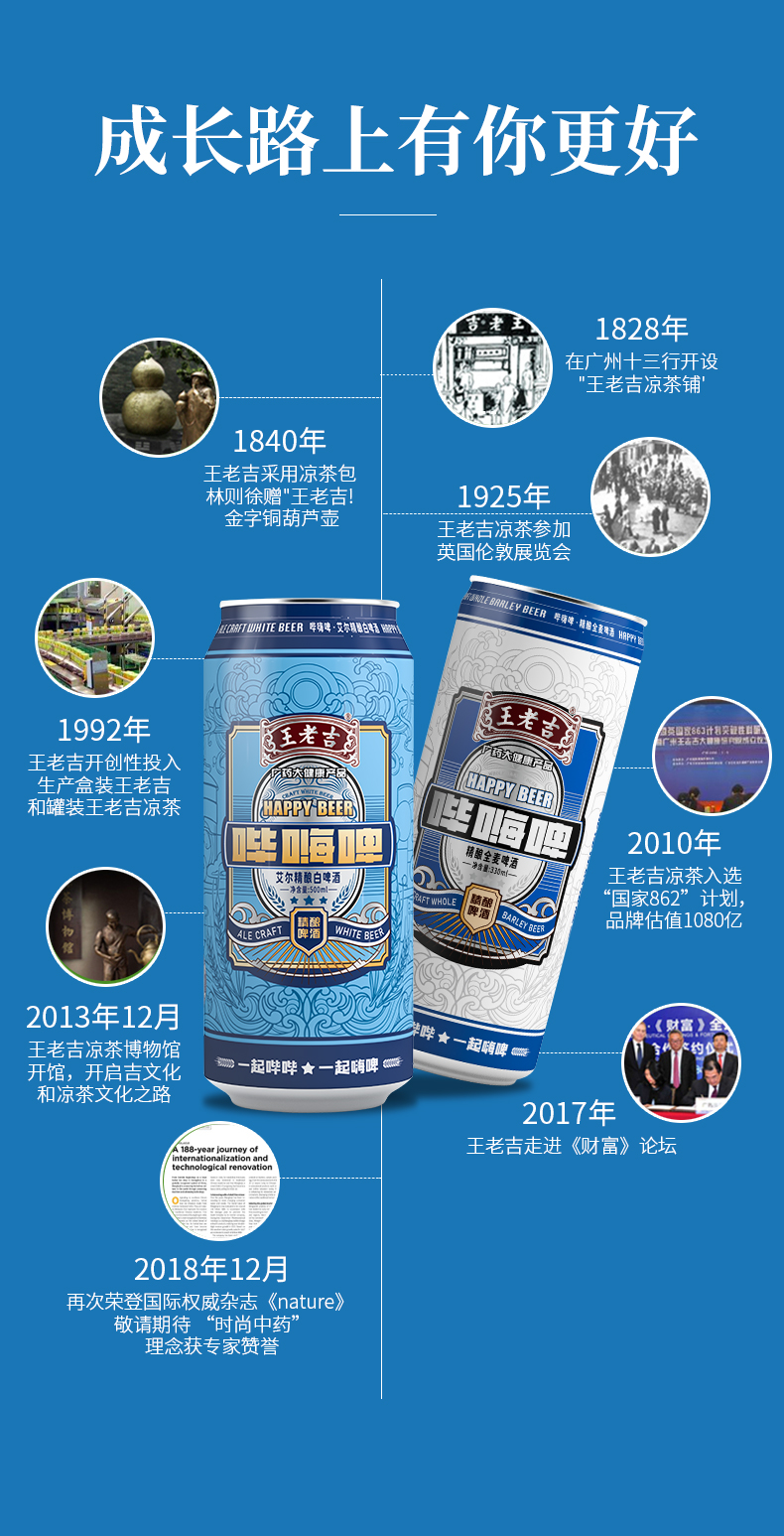 现货发王老吉精酿原浆全麦啤酒哗嗨哔嗨啤啤酒王老吉啤酒试用装330ml