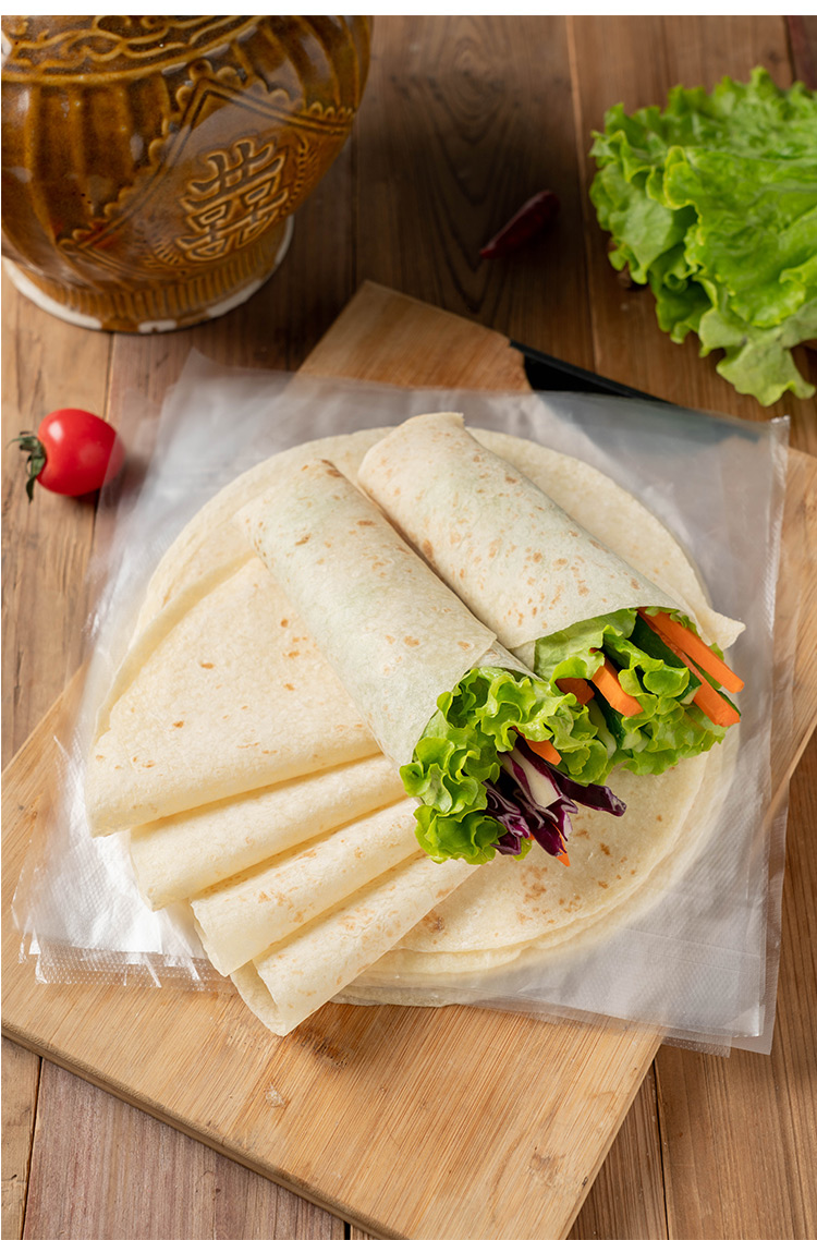 卷饼饼皮商用手工单饼卤肉卷饼皮筋饼薄饼皮墨西哥鸡肉卷面饼 【直径