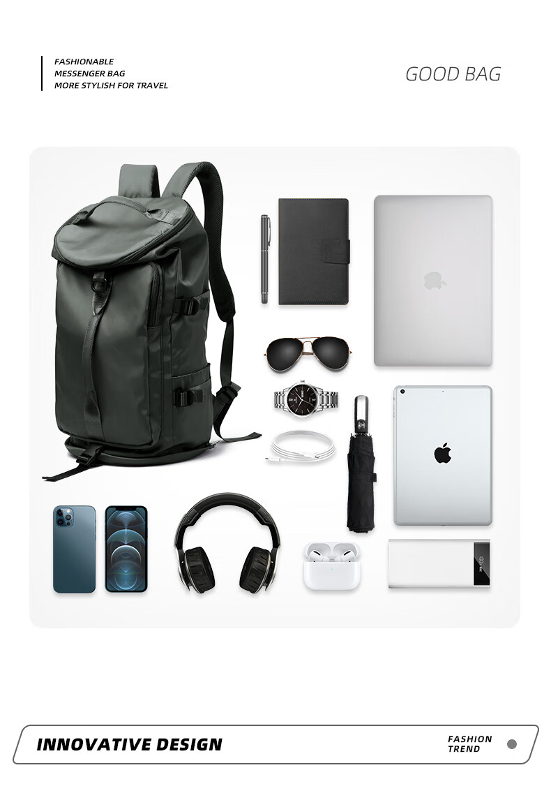 Fanzhe Men's Large Capacity Multifunctional Travel Backpack Shoulder Bag for Short Business Trips Hiking Mountaineering 2