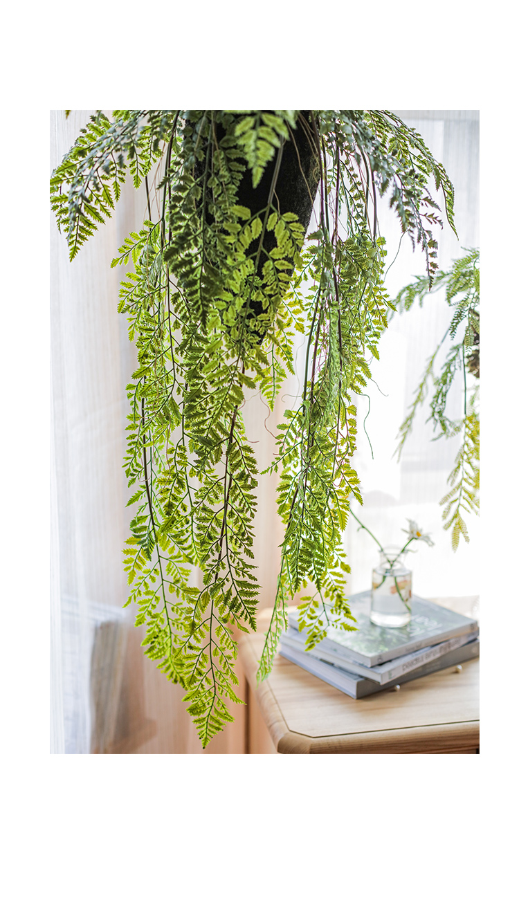 掬涵仿真蕨类植物吊球吊饰空中垂吊挂饰绿植花艺壁挂橱窗装饰森系d款