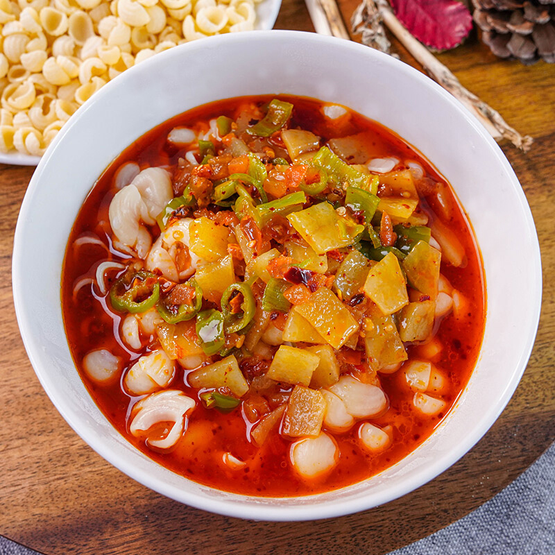 甘肃传统美食手工麻食子面食 麻什麻食 猫耳朵螺丝面鱼儿童贝壳面