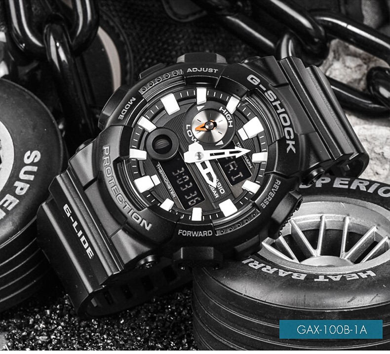 卡西欧casio手表男gshock系列黑武士潮流运动手表男学生日韩表gax100b