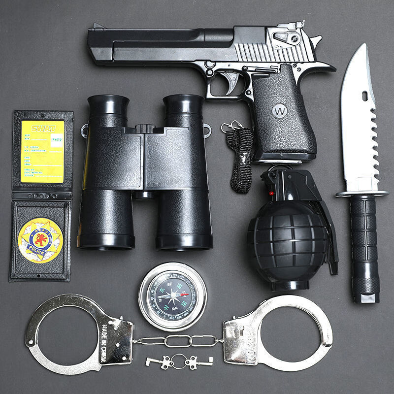 儿童玩具枪装备套装男孩特警全套警察服演出道具声光红外小朋友警察