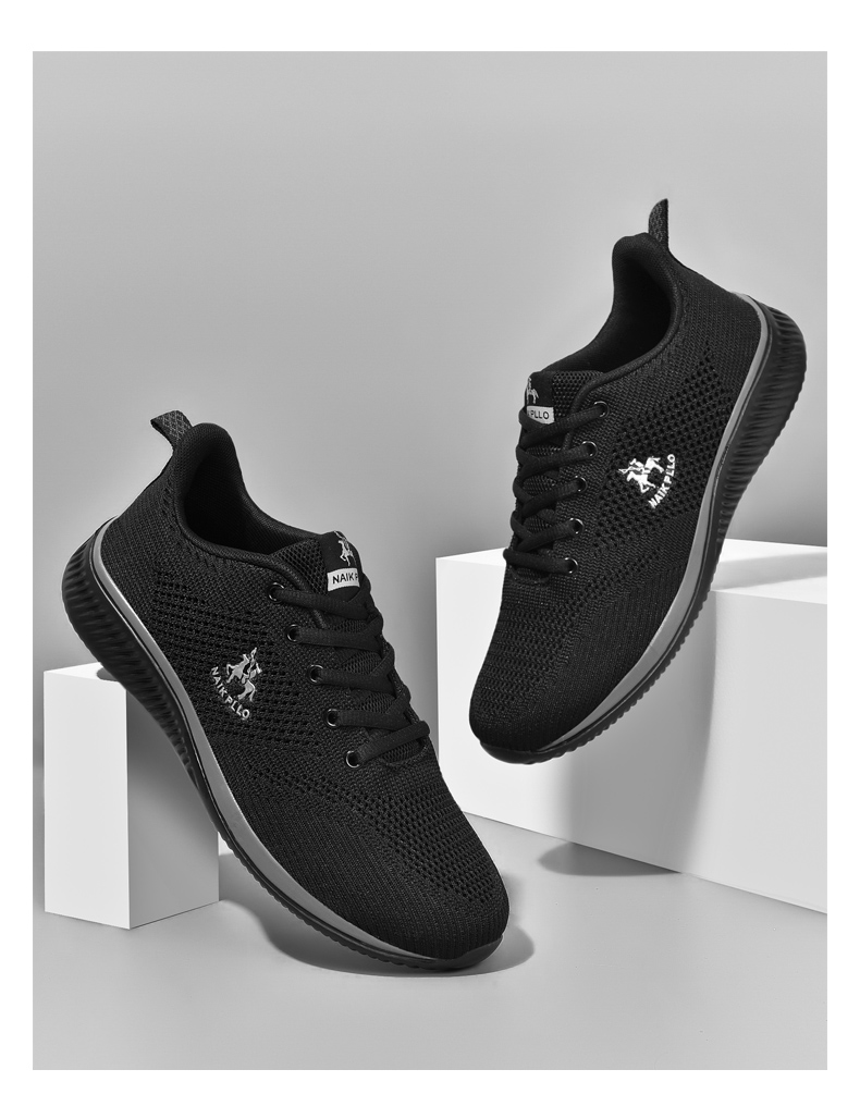 奈客保罗(naikpllo)男鞋休闲鞋秋季透气轻便网鞋户外跑步运动鞋男缓震