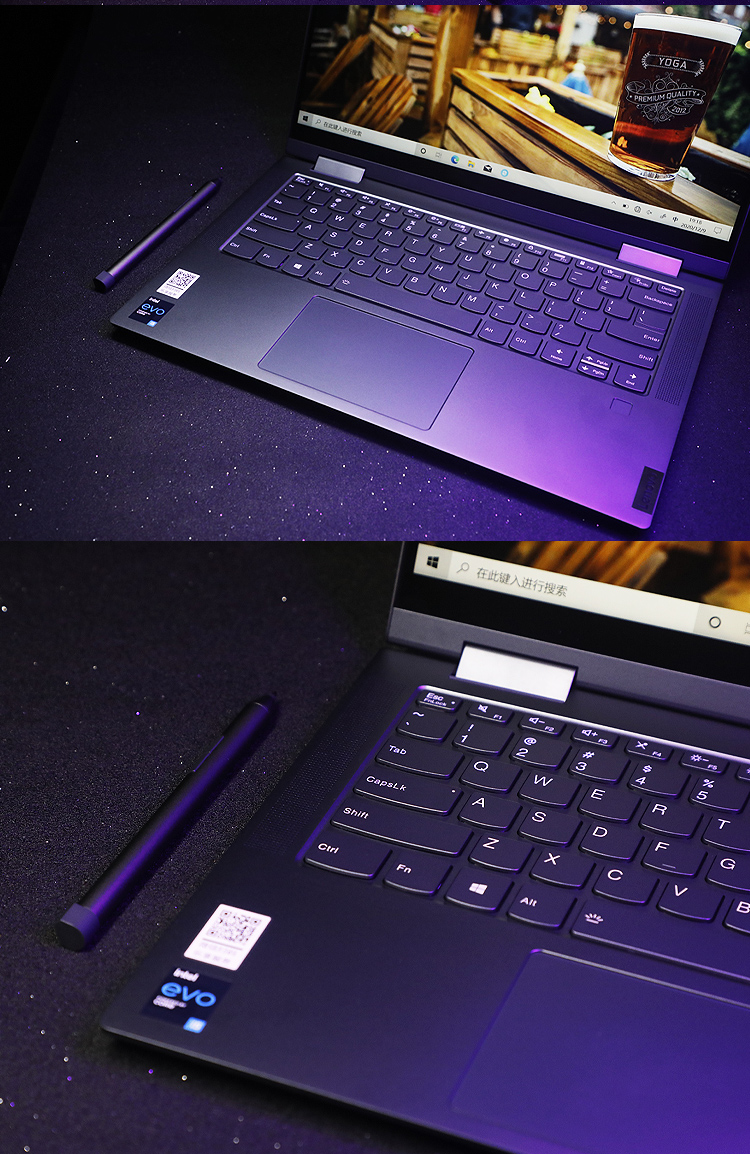 联想yoga 14c 2021超轻薄笔记本电脑 360°翻转触摸屏平板二合一 11代