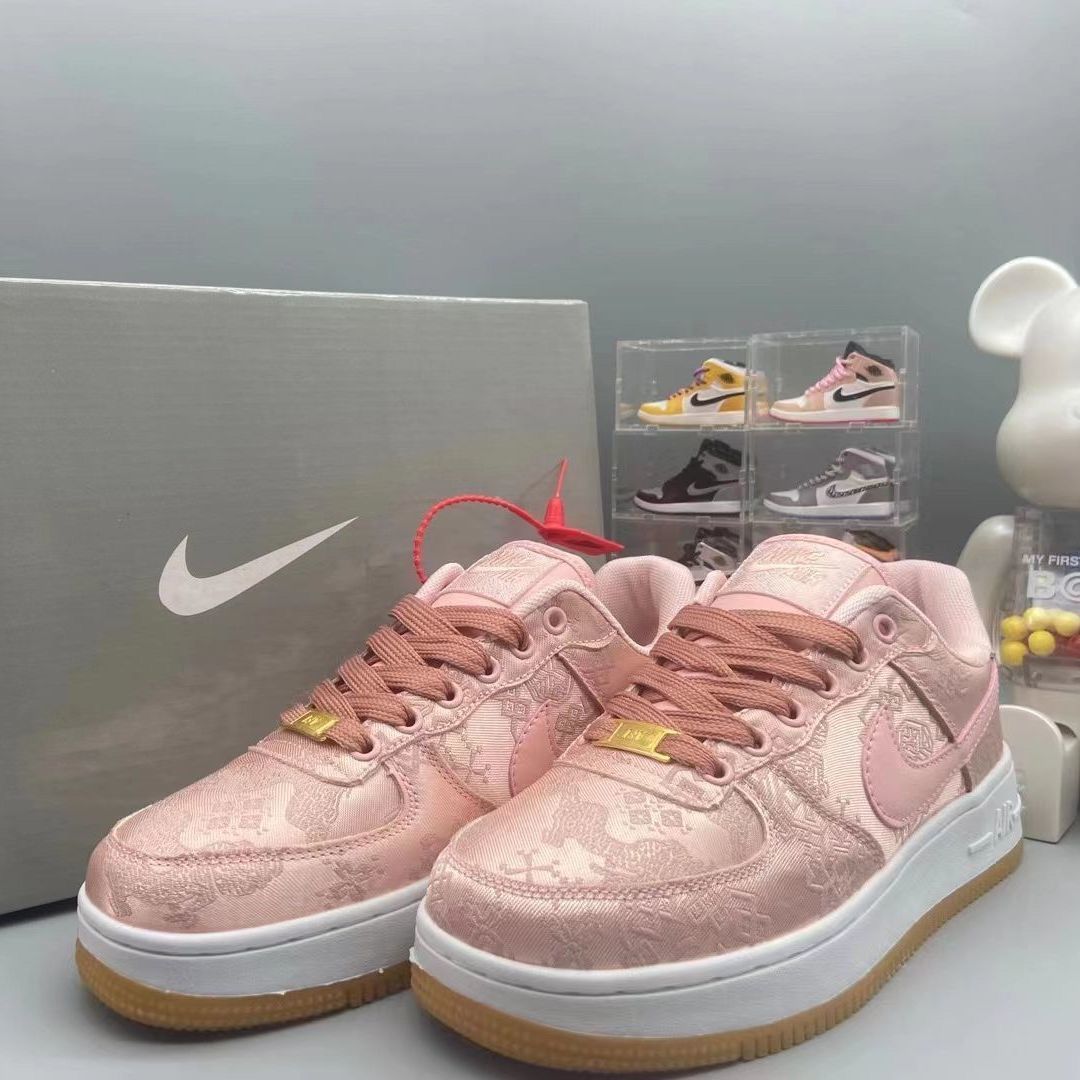 【莆田纯原】aj空军一号丝绸1男女低帮板鞋陈冠希同款联名鞋子男ins