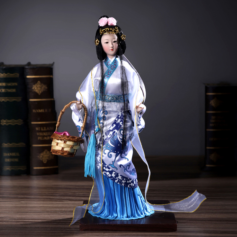 中国风特色礼品北京礼物纪念品四大美女绢人娃娃古装人偶摆件粉西施