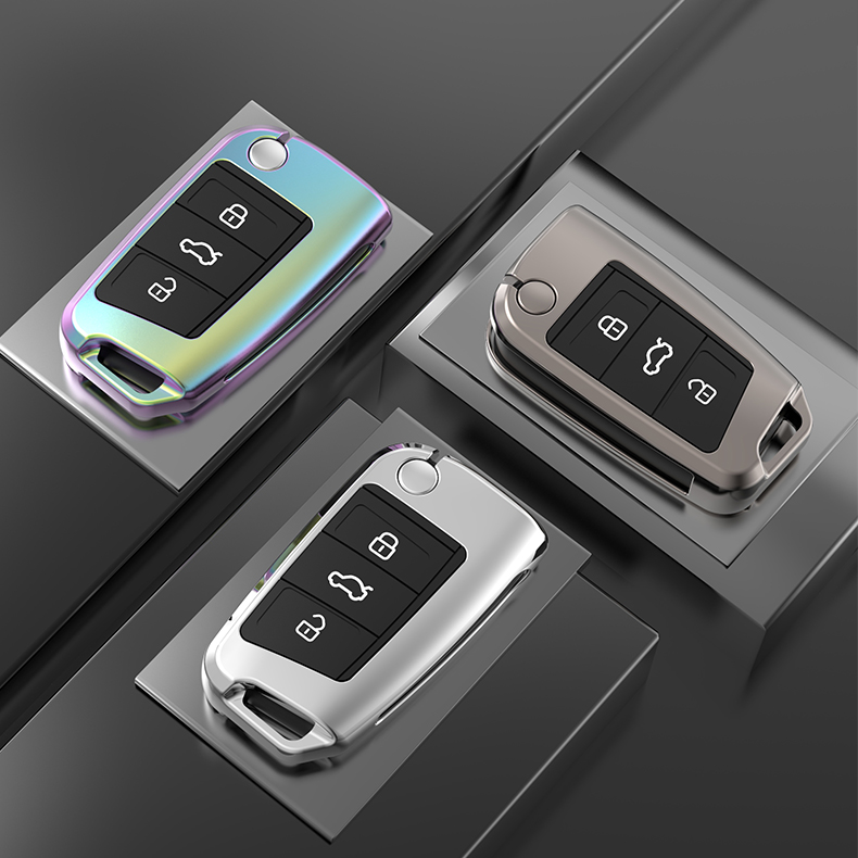 适用于大众途岳钥匙套2021款专用途岳14t风尚豪华版汽车遥控包扣炫彩