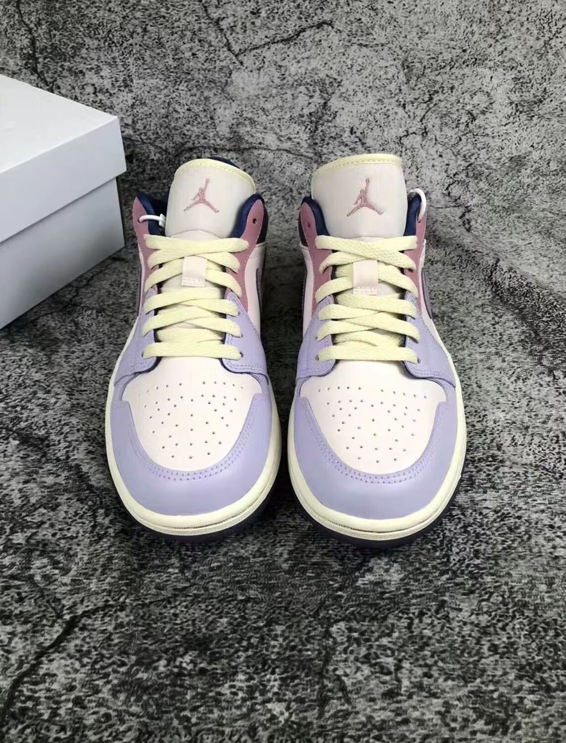 【官方旗舰】纯原aj1 low 粉紫色 彩蛋复活节 女款低帮潮流复古休闲