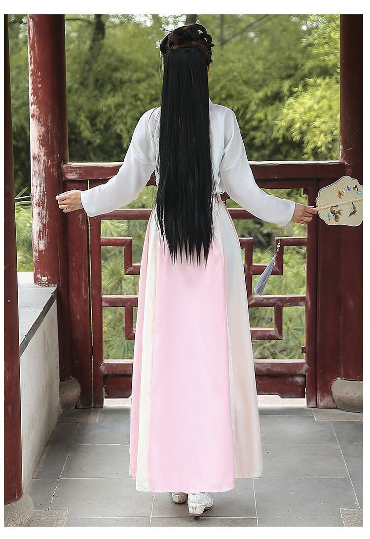 表兮古装汉服成人汉服女大成人中国风学生束腰古装春秋超仙淡雅侠客风