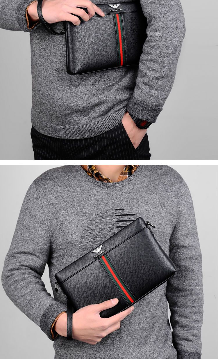 香港代购 男包mk奢侈品牌男包手拿包维方男士手包手拿包男真皮信封包