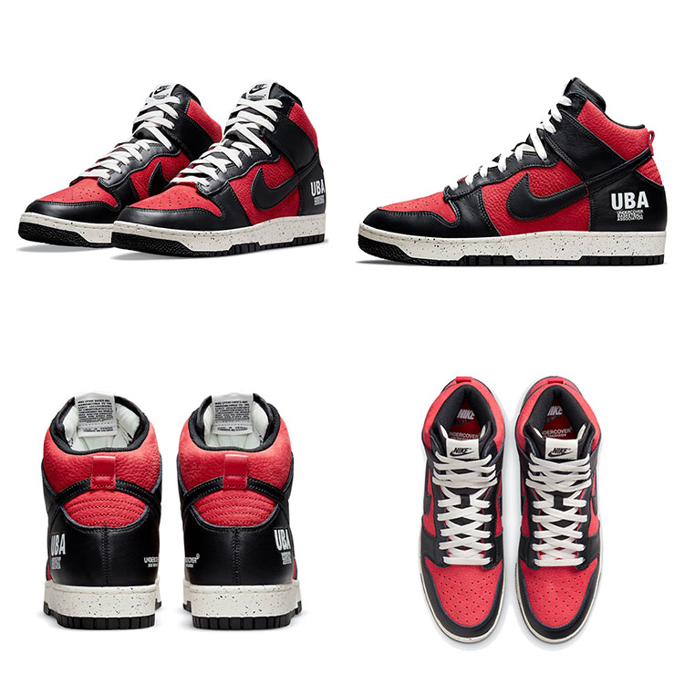 nike dunk high uba 高桥盾联名 黑红 高帮 篮球鞋 dd9401-600 dd9401