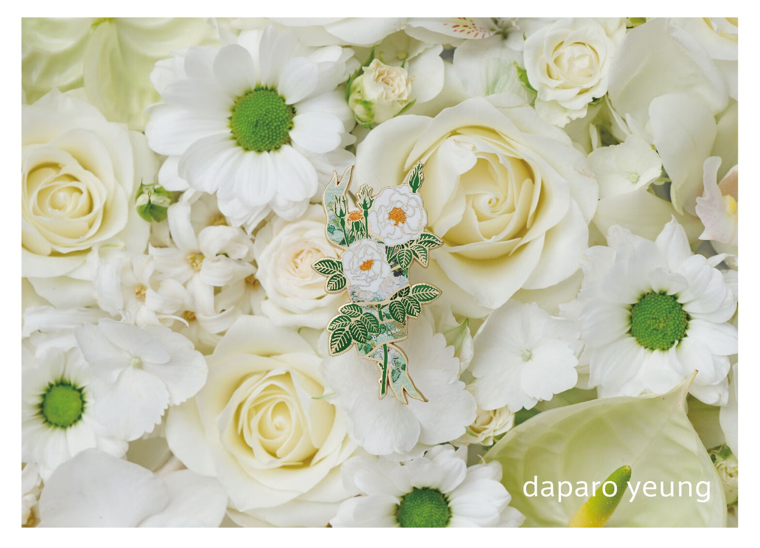 daparo简约胸针九口山 daparo 梵高的玫瑰胸针设计师原创情侣礼物徽章