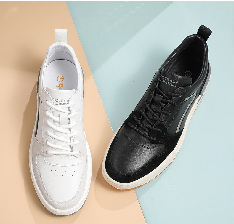金利来2022夏季新款休闲鞋复古运动男鞋百搭透气小白鞋白色37