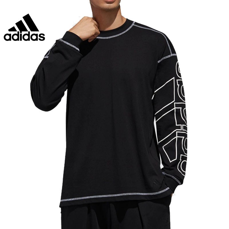 adidas阿迪达斯男子大logo运动休闲圆领长袖t恤dv1003dv1003s