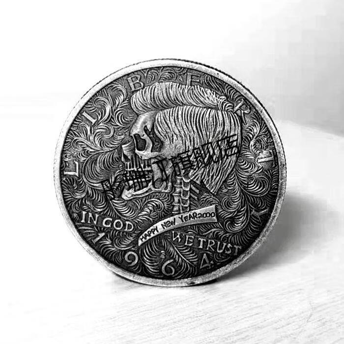 魔术币怪盗基德抖音道具 1974肯尼迪半美元30mm手指转硬币 30mm小基德