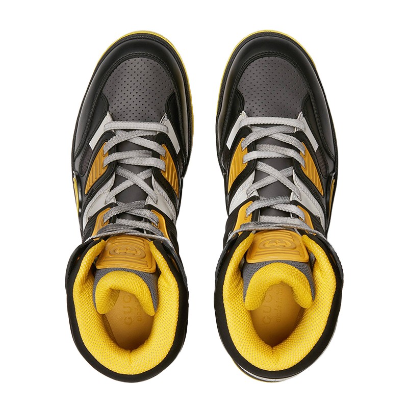 gucci古驰男鞋明星同款21年秋冬新款做旧basket高帮篮球鞋小脏鞋运动