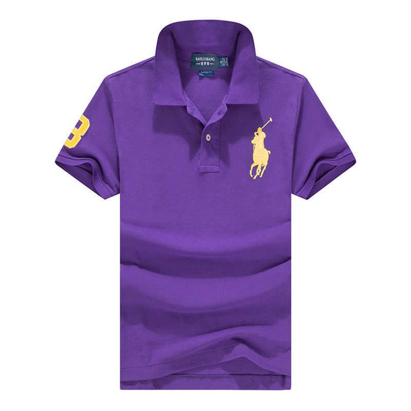 保罗贵族夏季polo衫男潮牌大码宽松男士商务休闲纯色翻领短袖t恤男装