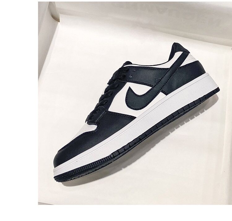 aj女鞋黑白熊猫dunk2022年新款百搭高低帮sb板鞋真皮运动勾勾鞋女低帮