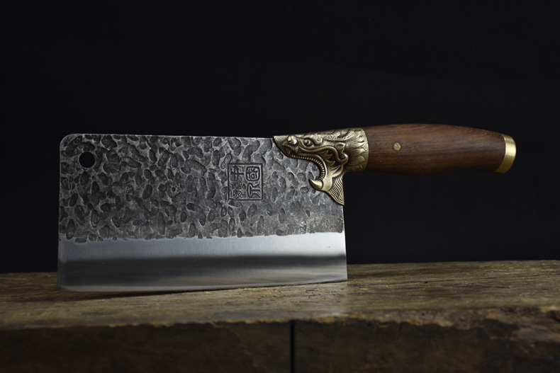 正宗龙泉纯手工锻打菜刀家用砍剁鸡鸭鱼骨刀斩切两用刀锋利切片刀厨师