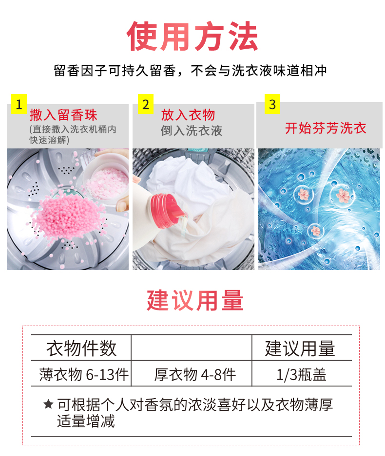 兔之力 浪漫樱花味 护衣留香珠 200g 图15