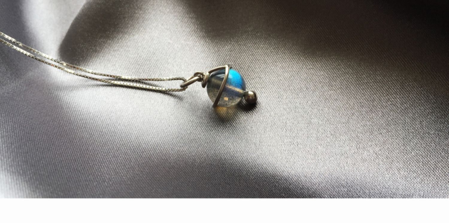 简时代十二星座守护石吊坠925项链水晶转运珠能量石锁骨链女白羊座紫