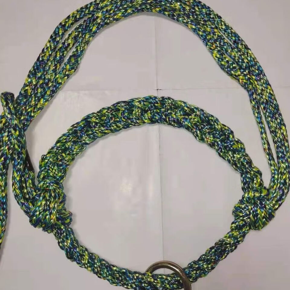 精品马龙头套 牛龙头套 纯手工编织 飞机网绳编制boussac 绿色牛龙头